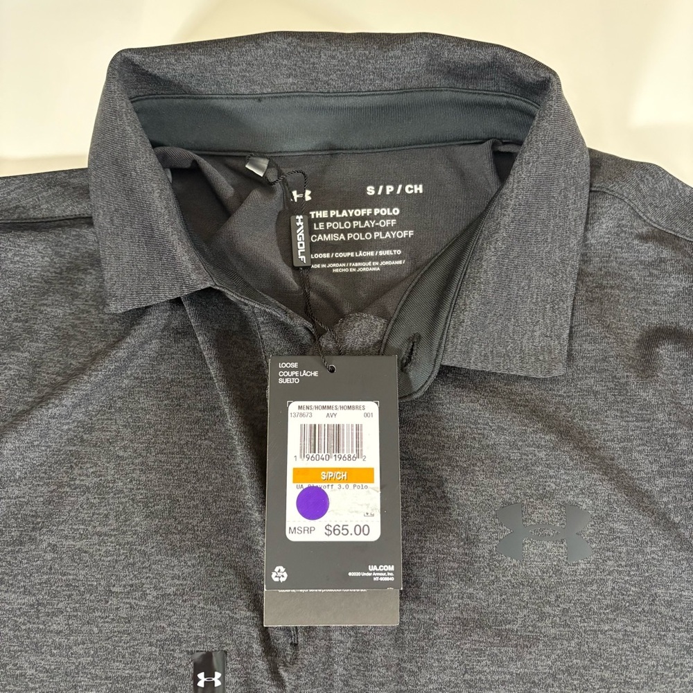 Men’s Under Armour Golf Playoff 3.0 Polo Shirt Small New With Tags - Picture 2 of 5